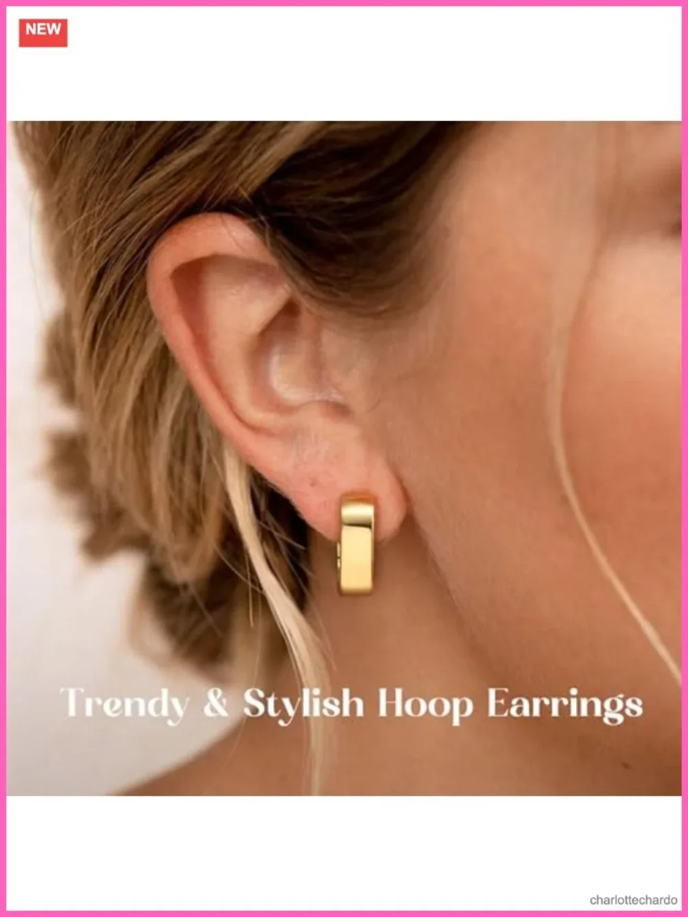 925 Sterling Silver 14K Gold Filled Chunky Hoop Earrings Hypoallergenic Huggie